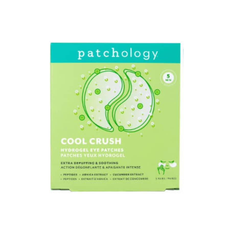 Box of Patchology Cool Crush hydrogel eye patches on a white background