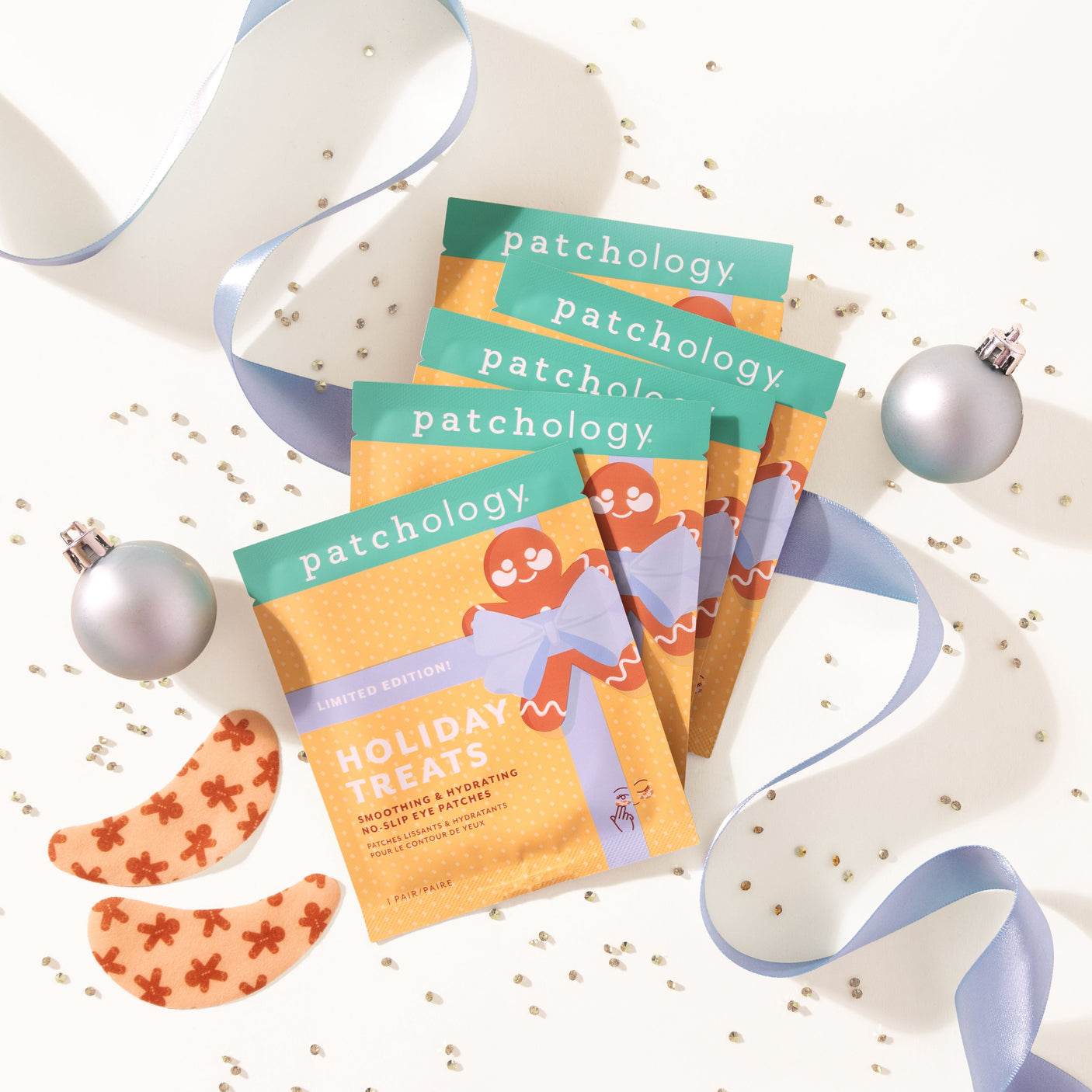 5 pack limited edition gingerbreadman themed no-slip eye masks Patchology