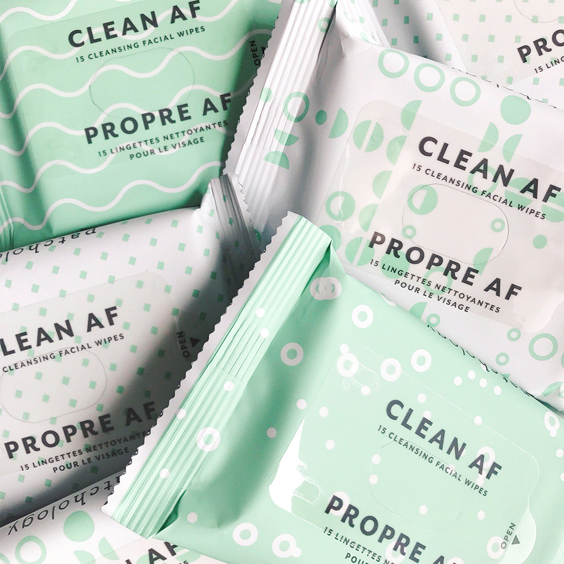 Clean AF Facial Cleansing Wipes (4 Pack)